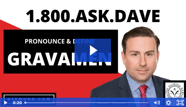Pronounce and Define Gravamen