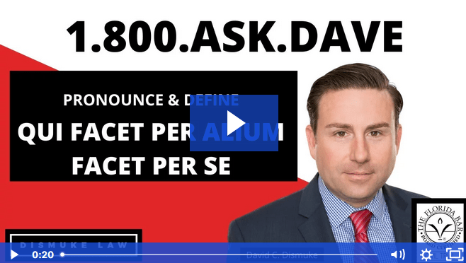 Pronounce and Define Qui Facet Per Alium Facet Per Se