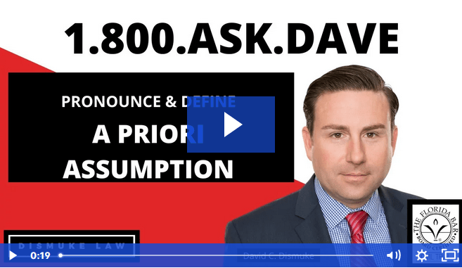 Properly Pronounce and Define A Priori Assumption