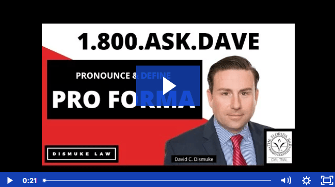 Properly Pronounce and Define Pro Forma