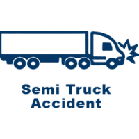 semi truck accident icon